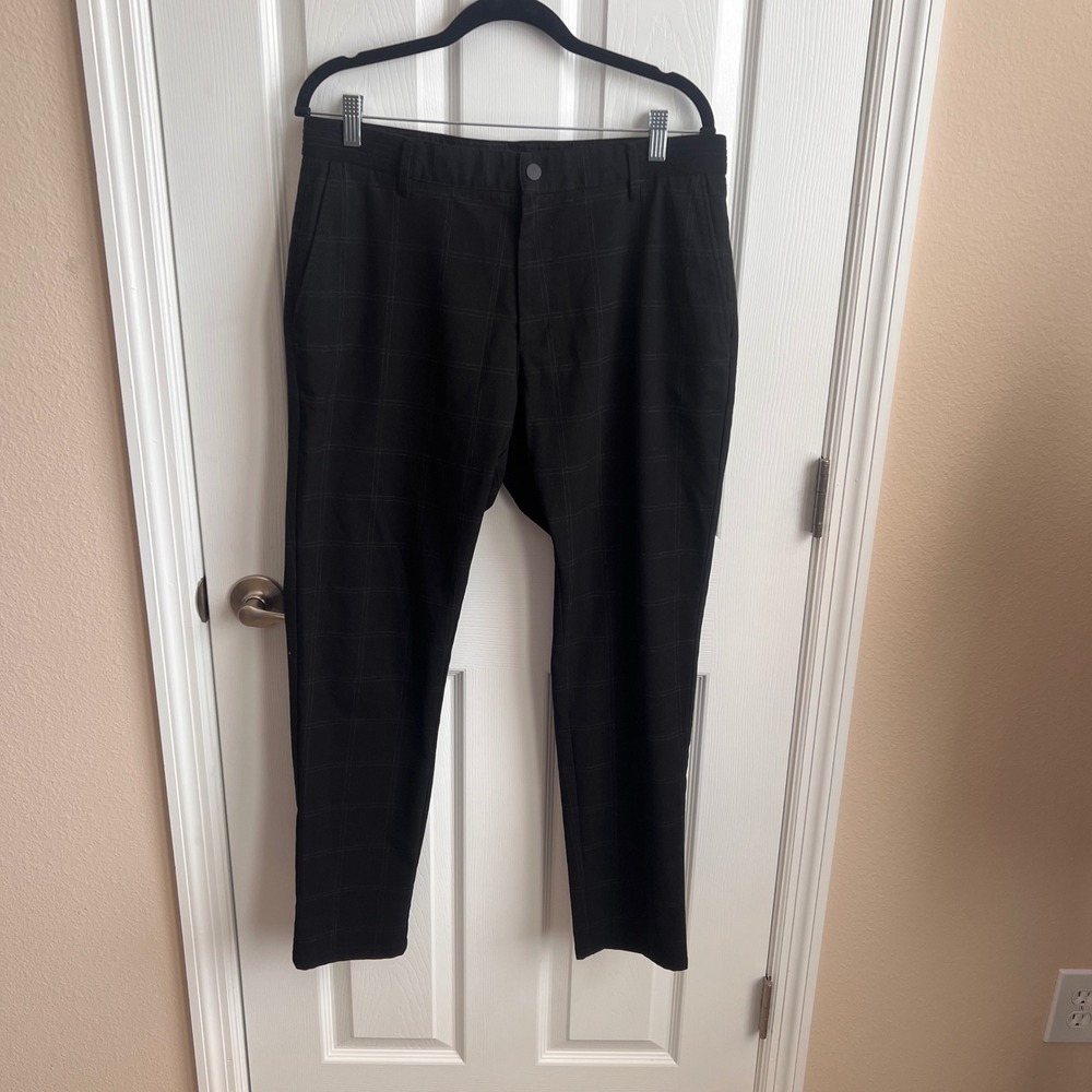Zara Black Plaid Stretch Dress Pants Size Large - Women's‎